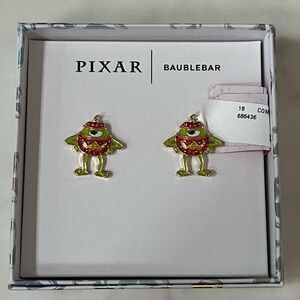 Pixar BaubleBar Mike Wazowski Monsters Inc. Halloween Pumpkin Costume Earrings